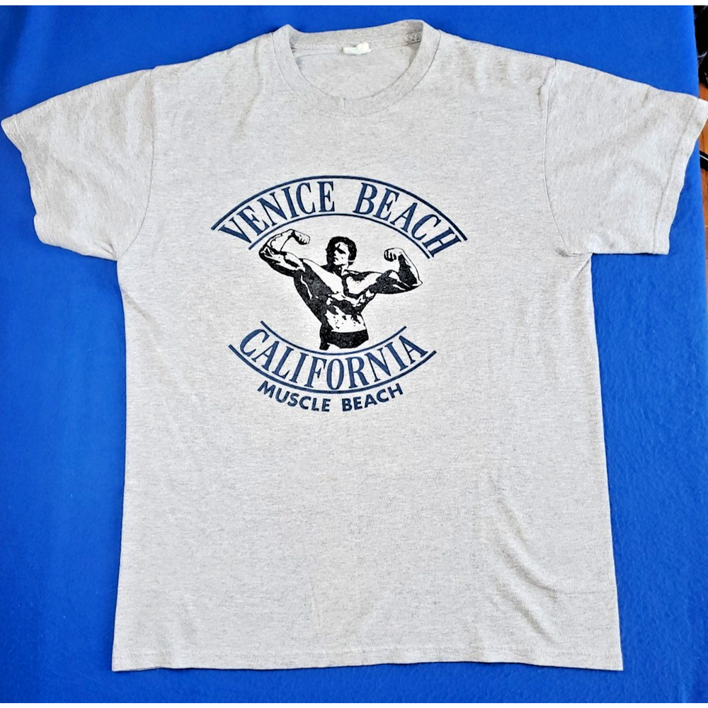 Vintage Venice Beach California Muscle Beach Arnold T Shirt Men's Size Medium